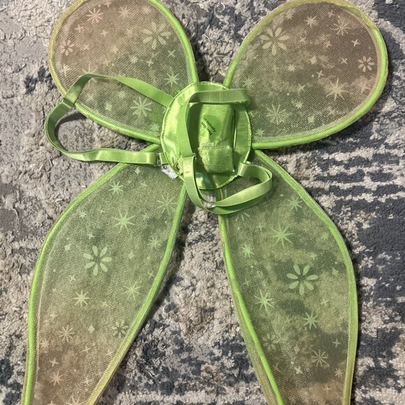 Disney Store Tinkerbell Green Feather Costume Dress Girl's 9/10 - Picture 12 of 15